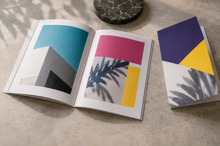 Print planning image for booklet artwork and page planning
