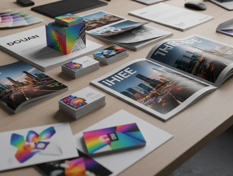 Printed leaflets and business cards