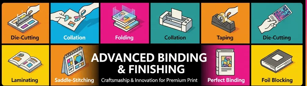 Binding and finishing options for printed materials