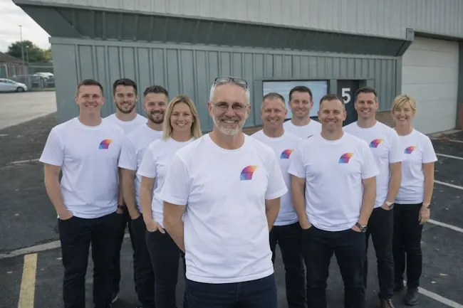 The Print Centre Warrington team outside the print facility